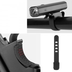 Wozinsky biciklis/kerékpáros elülső lámpa USB töltéssel (200 lm) fekete