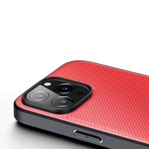 iPhone 14 Pro Dux Ducis Fino nylon bevonatú tok piros