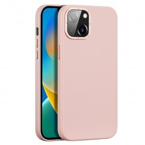 iPhone 14 Plus Dux Ducis Grit bőr tok (MagSafe kompatibilis) rózsaszín