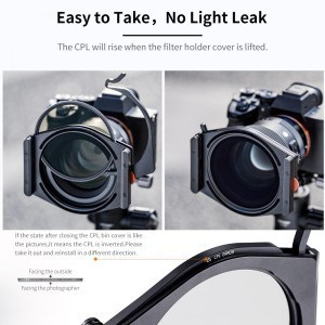 KF Concept négyzet alakú szűrőtartó rendszer Pro Kit (szűrőtartó + 95mm CPL szűrő + négyzet alakú ND1000 + ND8 + ND64 szűrő + 4 szűrőadapter gyűrű) (SKU.1877)-2