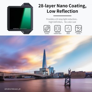 KF Concept négyzet alakú szűrőtartó rendszer Pro Kit (szűrőtartó + 95mm CPL szűrő + négyzet alakú ND1000 + ND8 + ND64 szűrő + 4 szűrőadapter gyűrű) (SKU.1877)-1