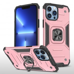 iPhone 14 Pro Ring Armor Case Kickstand tok kihajtható mágneses támasszal rose gold Alphajack