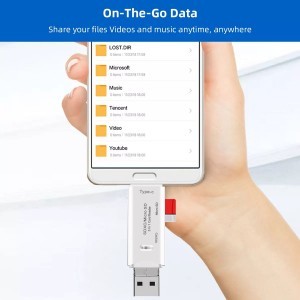 ROCKETEK 3 az 1-ben USB-A, USB Type-C, Micro USB kártyaolvasó SD, micro SD (RT-CR11)-5