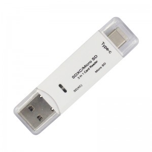 ROCKETEK 3 az 1-ben USB-A, USB Type-C, Micro USB kártyaolvasó SD, micro SD (RT-CR11)-2