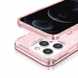 iPhone 14 Pro glitter tok rózsaszín Alphajack