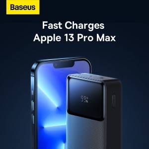  Baseus Power Bank 20000mAh Bipow - 2xUSB + Type C - PD 25W Type C to Type C (PPBD020301) fekete-8