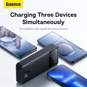  Baseus Power Bank 20000mAh Bipow - 2xUSB + Type C - PD 25W Type C to Type C (PPBD020301) fekete-2