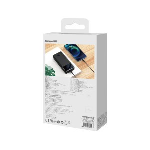  Baseus Power Bank 20000mAh Bipow - 2xUSB + Type C - PD 25W Type C to Type C (PPBD020301) fekete-14