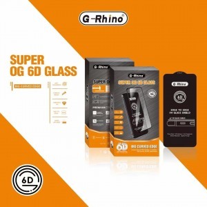 Samsung Galaxy A12 G-Rhino 6D kijelzővédő üvegfólia fekete (10 db)