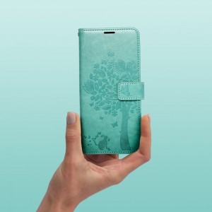 Samsung Galaxy A33 5G Forcell MEZZO fa mintás fliptok zöld