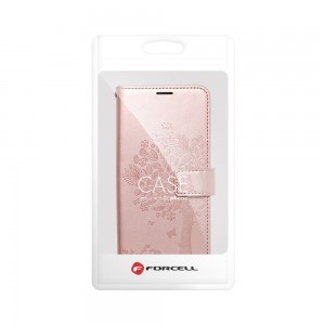 Samsung Galaxy A33 5G Forcell MEZZO fa mintás fliptok rózsa arany