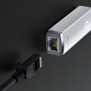 Baseus USB Type C - RJ45 (100 Mbps) átalakító adapter (WKQX000202) fehér