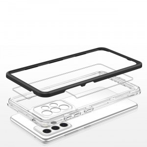 Samsung Galaxy A33 5G Clear Gel átlátszó tok fekete kerettel