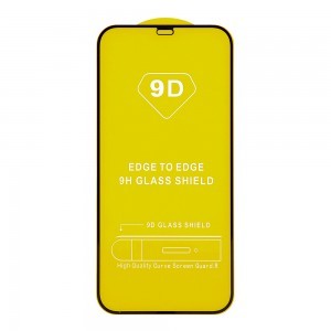iPhone 13 Pro Max/14 Plus 9D flexibilis kijelzővédő üvegfólia fekete