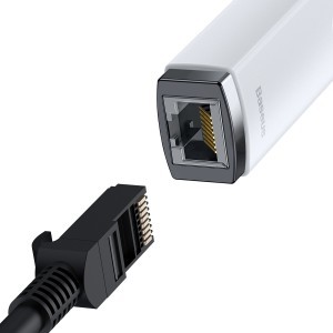 Baseus USB - RJ45 (100 Mbps) átalakító adapter (WKQX000002) fehér