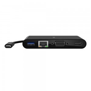 Belkin USB-C Multimédia + töltőadapter, HUB elosztó (ETHERNET - HDMI - VGA - USB-A) (100W PD) fekete (AVC004BTBK)-6