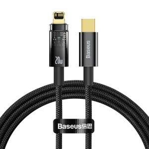 Baseus USB Type C - Lightning kábel 20W 1m (CATS000001) fekete