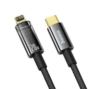 Baseus USB Type C - Lightning kábel 20W 1m (CATS000001) fekete