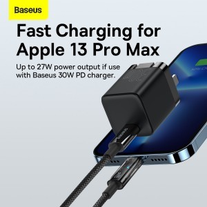 Baseus USB Type C - Lightning kábel 20W 2m (CATS000101) fekete