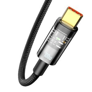 Baseus USB - USB Type C kábel 100W 6A 1m (CATS000201) fekete