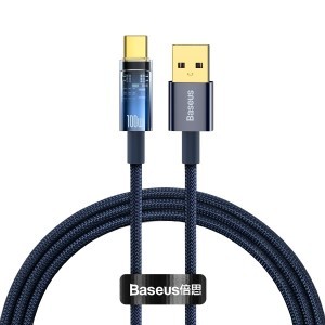 Baseus USB - USB Type C kábel 100W 6A 1m (CATS000203) kék