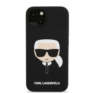 iPhone 13 Karl Lagerfeld KLHMP13MSLKHBK Karl Head MagSafe szilikon tok fekete