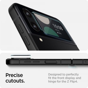 Samsung Galaxy Z FLIP 4 Spigen Kijelzővédő FóliaFC ''EZ FIT'' + Hinge Film 2 db fekete (AGL05321)