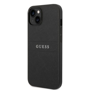 iPhone 14 Plus Guess PU Leather Saffiano tok fekete (GUHCP14MPSASBBK)