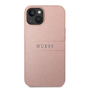 iPhone 14 Guess PU Leather Saffiano tok rózsaszín (GUHCP14SPSASBPI)