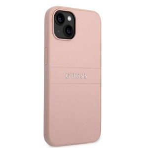 iPhone 14 Guess PU Leather Saffiano tok rózsaszín (GUHCP14SPSASBPI)
