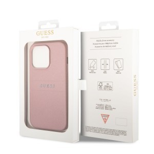 iPhone 14 Pro Max Guess PU Leather Saffiano tok rózsaszín (GUHCP14XPSASBPI)