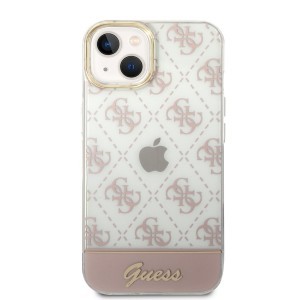 iPhone 14 Plus Guess PC/TPU Peony Glitter Script Logo tok rózsaszín (GUHCP14MHG4MHP)