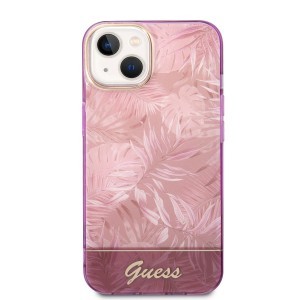 iPhone 14 Plus Guess PC/TPU Jungle tok rózsaszín (GUHCP14MHGJGHP)