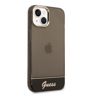iPhone 14 Plus Guess PC/TPU Camera Outline Translucent tok fekete (GUHCP14MHGCOK)