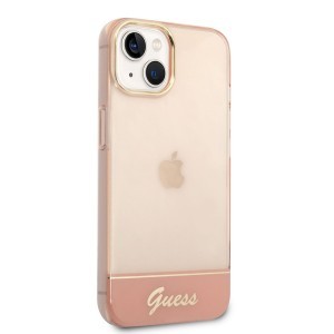 iPhone 14 Guess PC/TPU Camera Outline Translucent tok rózsaszín (GUHCP14SHGCOP)