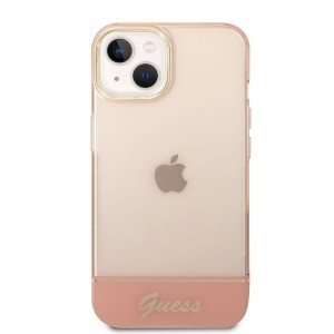 iPhone 14 Guess PC/TPU Camera Outline Translucent tok rózsaszín (GUHCP14SHGCOP)