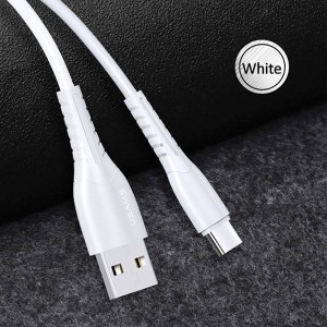 USAMS U35 micro USB kábel gyorstöltéssel 2A 1m fehér