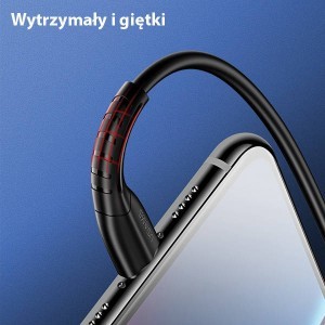 USAMS U35 USB-C kábel gyorstöltéssel 2A 1m fekete