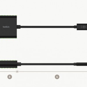 Belkin USB-C - HDMI + töltőadapter (60W PD) (AVC002btBK) fekete