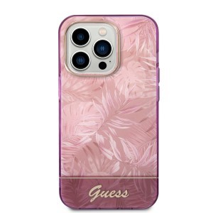 iPhone 14 Pro Guess PC/TPU Jungle tok rózsaszín (GUHCP14LHGJGHP)