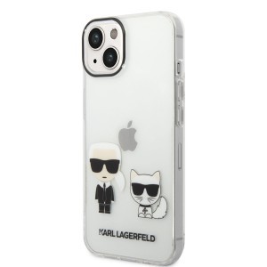 iPhone 14 Karl Lagerfeld PC/TPU Ikonik Karl és Choupette tok átlátszó (KLHCP14SCKTR)