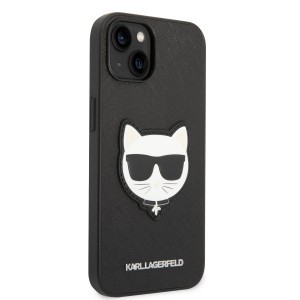 iPhone 14 Karl Lagerfeld PU Saffiano Choupette Head tok fekete (KLHCP14SSAPCHK)