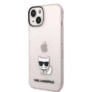 iPhone 14 Plus Karl Lagerfeld Choupette Logo tok rózsaszín (KLHCP14MCTTRI)