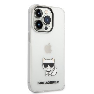 iPhone 14 Pro Karl Lagerfeld Choupette Logo tok átlátszó (KLHCP14LCTTR)