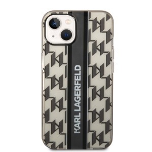iPhone 14 Karl Lagerfeld Monogram Vertical Stripe tok fekete (KLHCP14SHKLSPCK)
