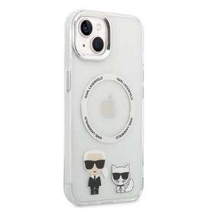 iPhone 14 Karl Lagerfeld Karl és Choupette MagSafe kompatibilis tok átlátszó (KLHMP14SHKCT)
