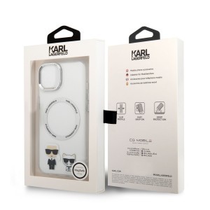 iPhone 14 Plus Karl Lagerfeld Karl és Choupette MagSafe kompatibilis tok átlátszó (KLHMP14MHKCT)