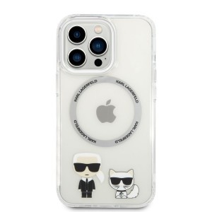 iPhone 14 Pro Max Karl Lagerfeld Karl és Choupette MagSafe kompatibilis tok átlátszó (KLHMP14XHKCT)