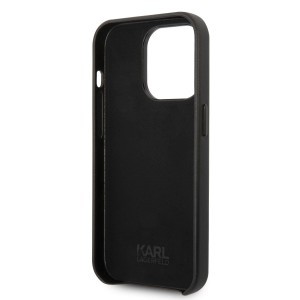 iPhone 14 Pro Karl Lagerfeld PU Leather Perforated Logo tok fekete (KLHCP14LFWHK)