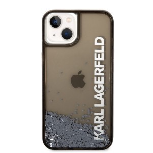 iPhone 14 Karl Lagerfeld Translucent Liquid Glitter tok fekete (KLHCP14SLCKVK)